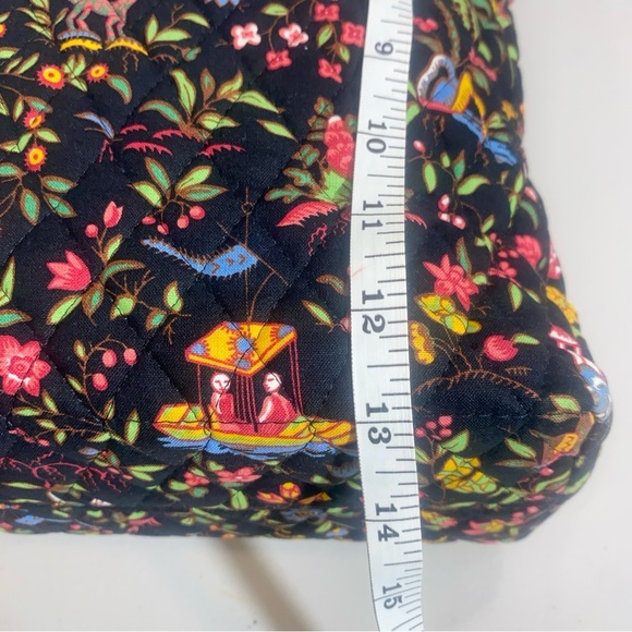 Vera Bradley Quilted Duffle Bag multi color Japanese print Travel Tote - Picture 10 of 11